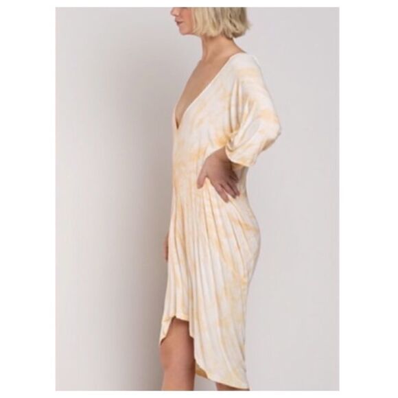 Tie Dye Dolman high low knitTunic Top - Picture 5 of 15